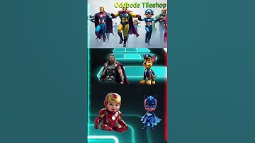Thumbnail of Thor 🆚 Paw Patrol 🆚 Ironman 🆚 Pj Mask  Dance Song Tiles Hop EDM Rush 8 #shorts #viralvideo