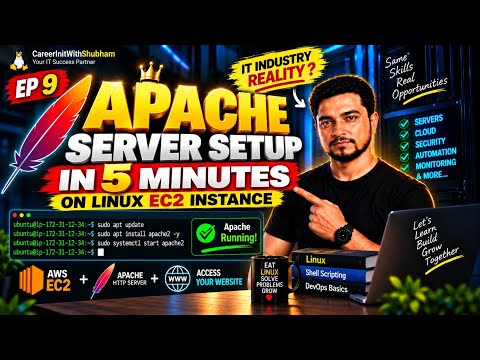 🚀 Apache Server Setup in Just 5 Minutes! 🔥 | AWS EC2 Linux