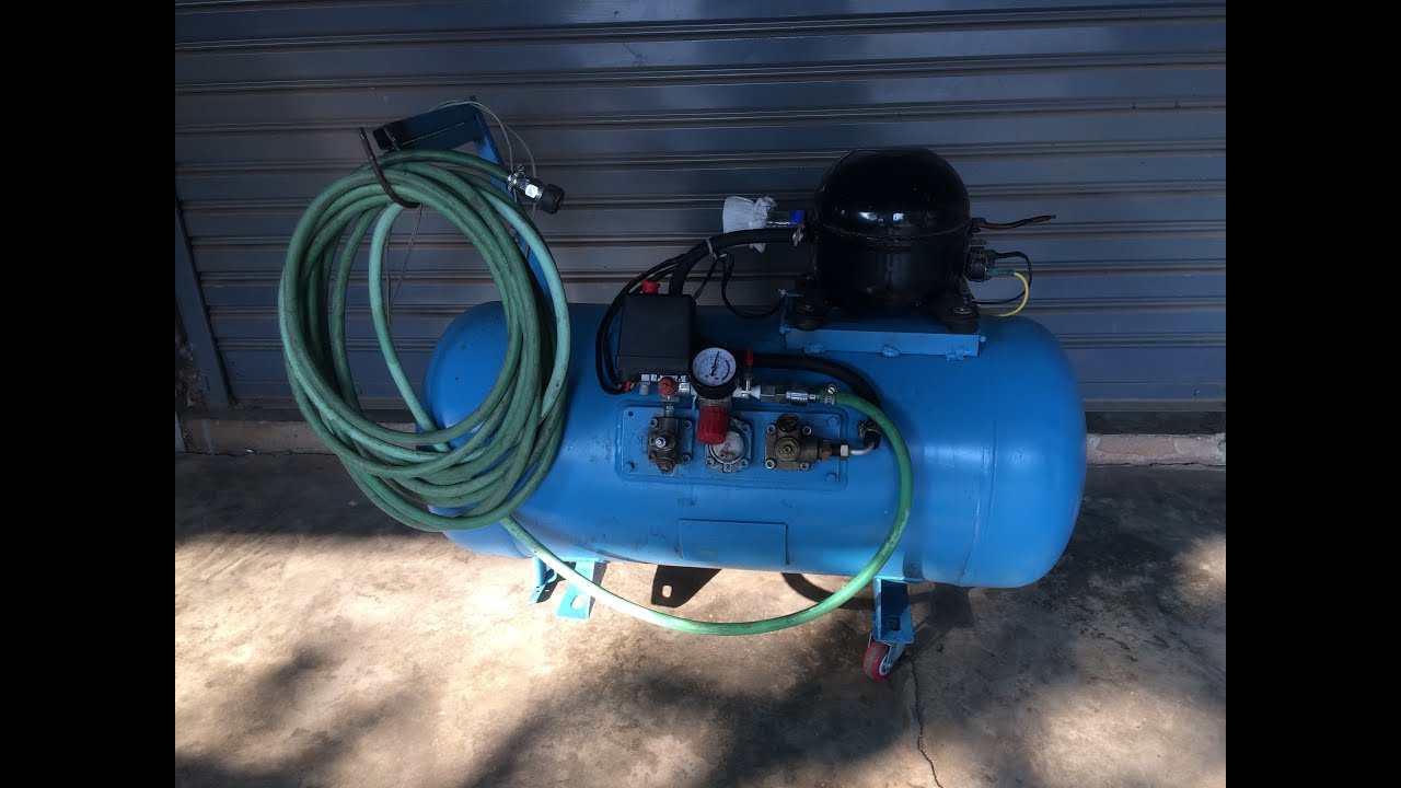 ปั้มลมจากถังแก๊ส lpg ปั้มลมจากคอมเพรสเซอร์ตู้เย็น