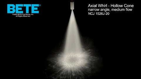Axial Whirl, Hollow Cone Spray Nozzle: BETE NC 1526J-20