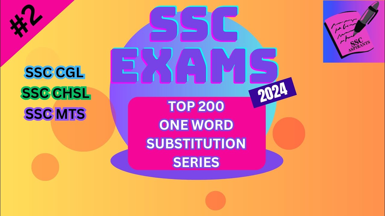 One Word Substitution Asked In SSC Exams One Word Substitution For one-word-substitution-asked-in-ssc-exams-one-word-substitution-for