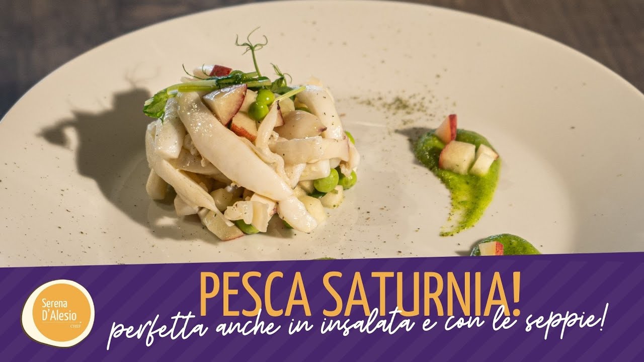 Insalata di seppie, piselli e pesca saturnia!