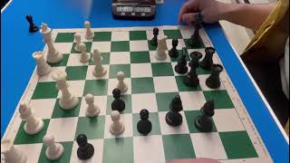 Knight makes a fantastic jump! 2200 against GM. 3 minutes against 30 second