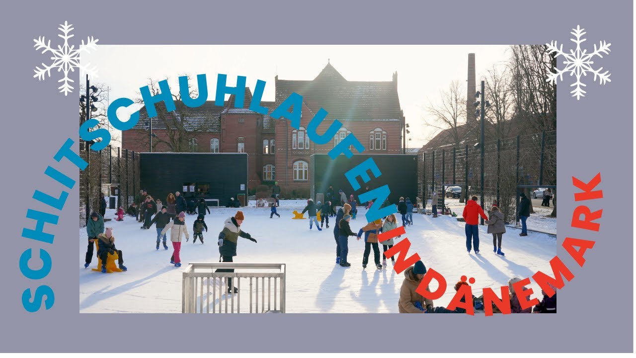 Ausflug nach Dänemark: Schlittschuhlaufen auf der Eisbahn in Apenrade 