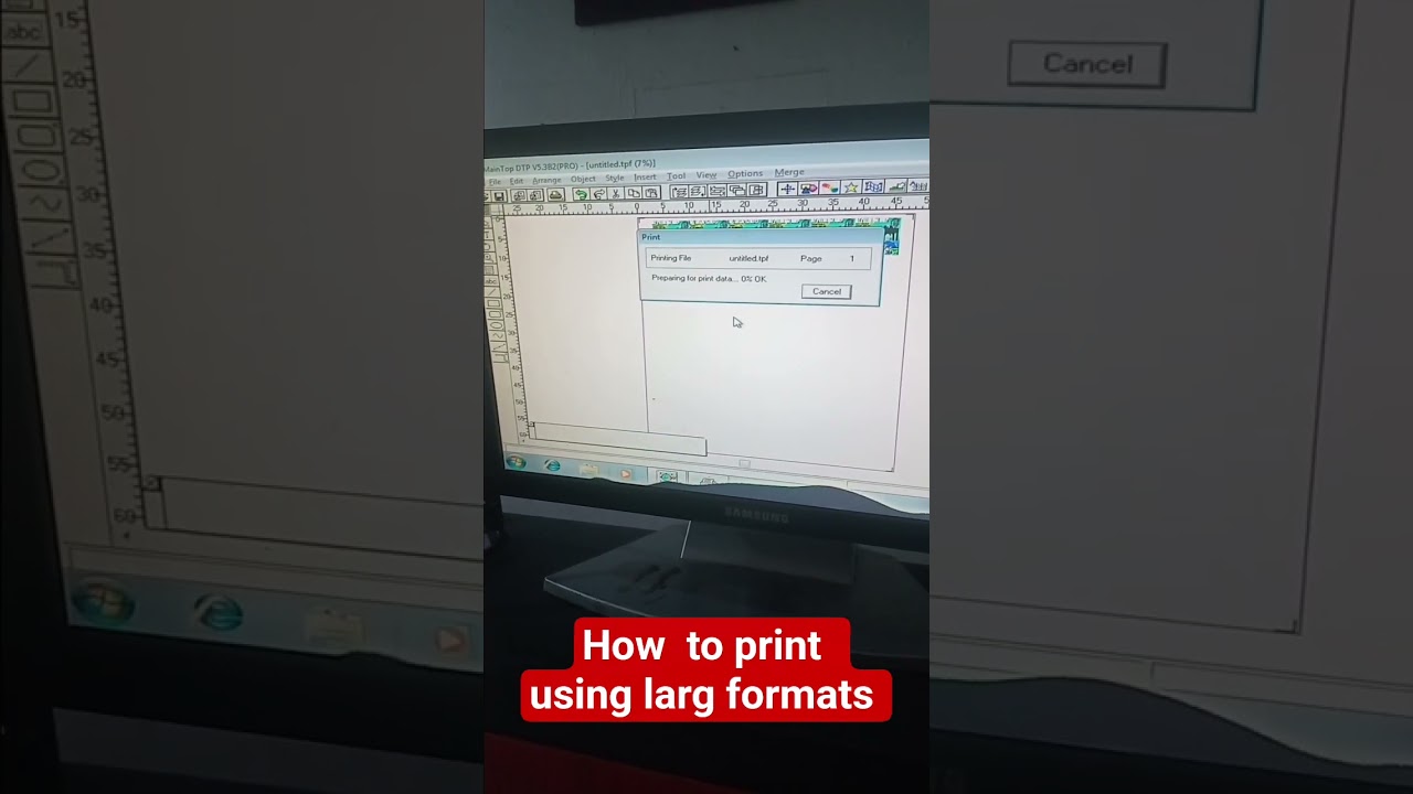 how to print  on large format printing machine