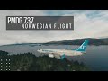 Norwegian PMDG 737 Flight | 4K | stunning scenery