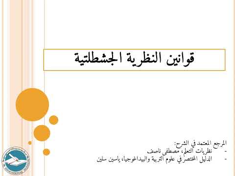 الدرس 24 قوانين النظرية الجشطلتية  ياسين سلين