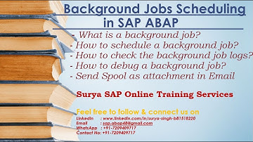 SAP ABAP - Concept of Background Jobs in Abap