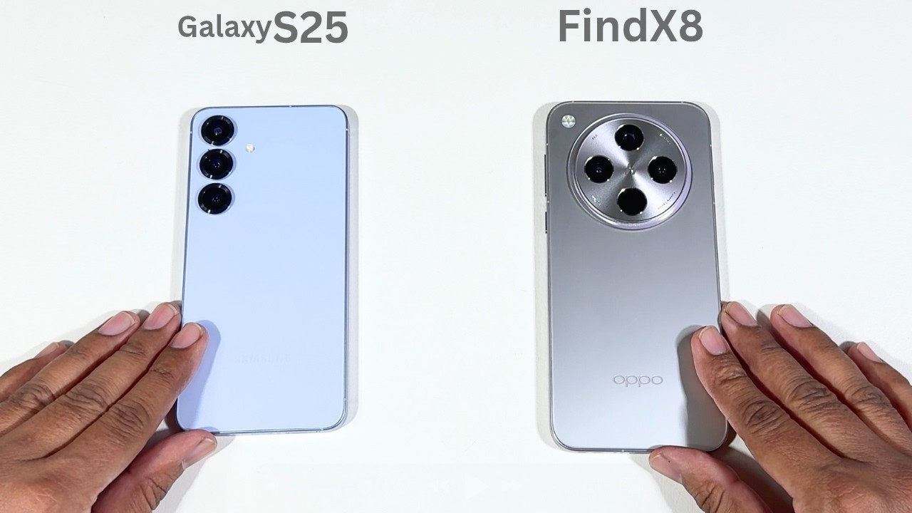 Samsung Galaxy S25 vs Oppo Find X8 Speed Test and Camera Comparison ...