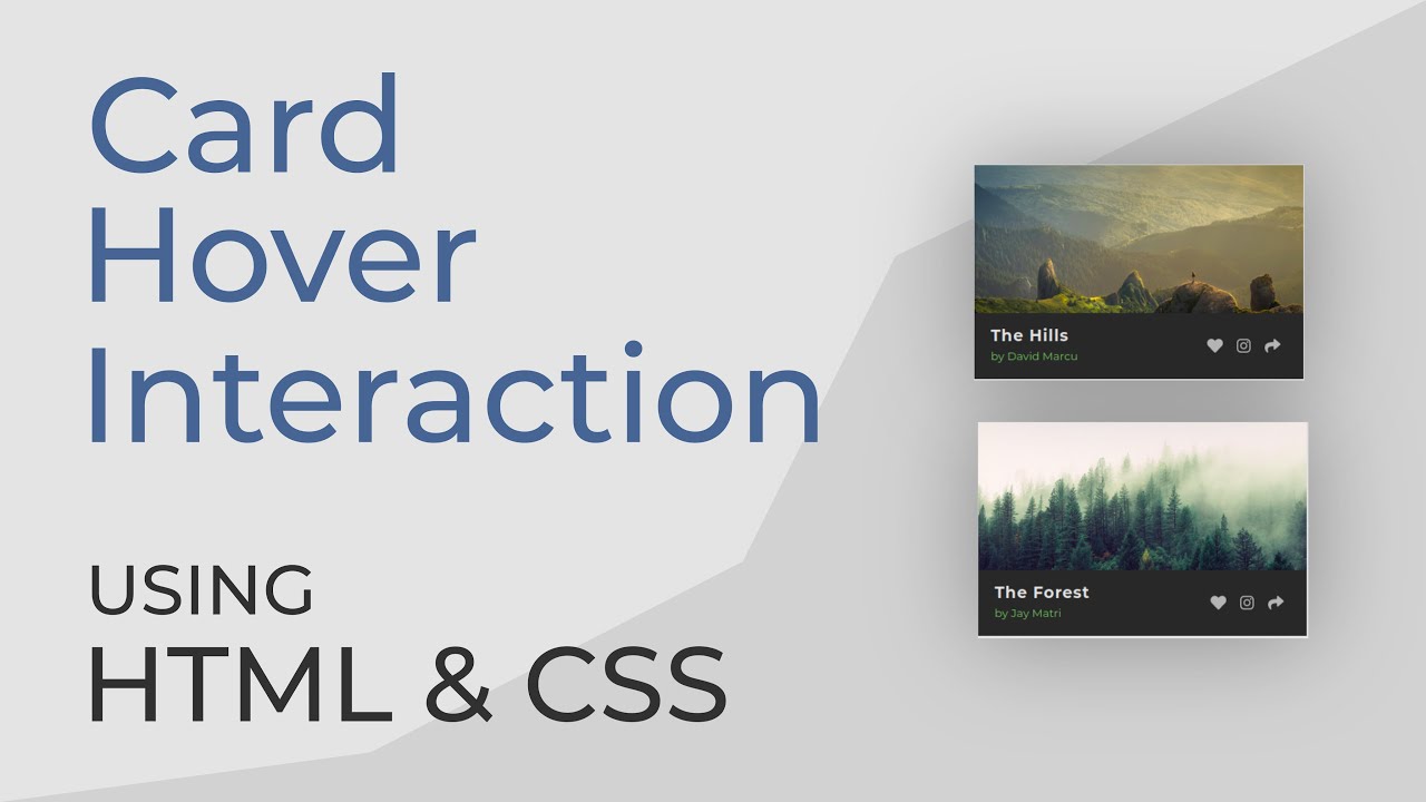 Card Hover Interaction | Responsive & Simple | HTML & CSS - YouTube