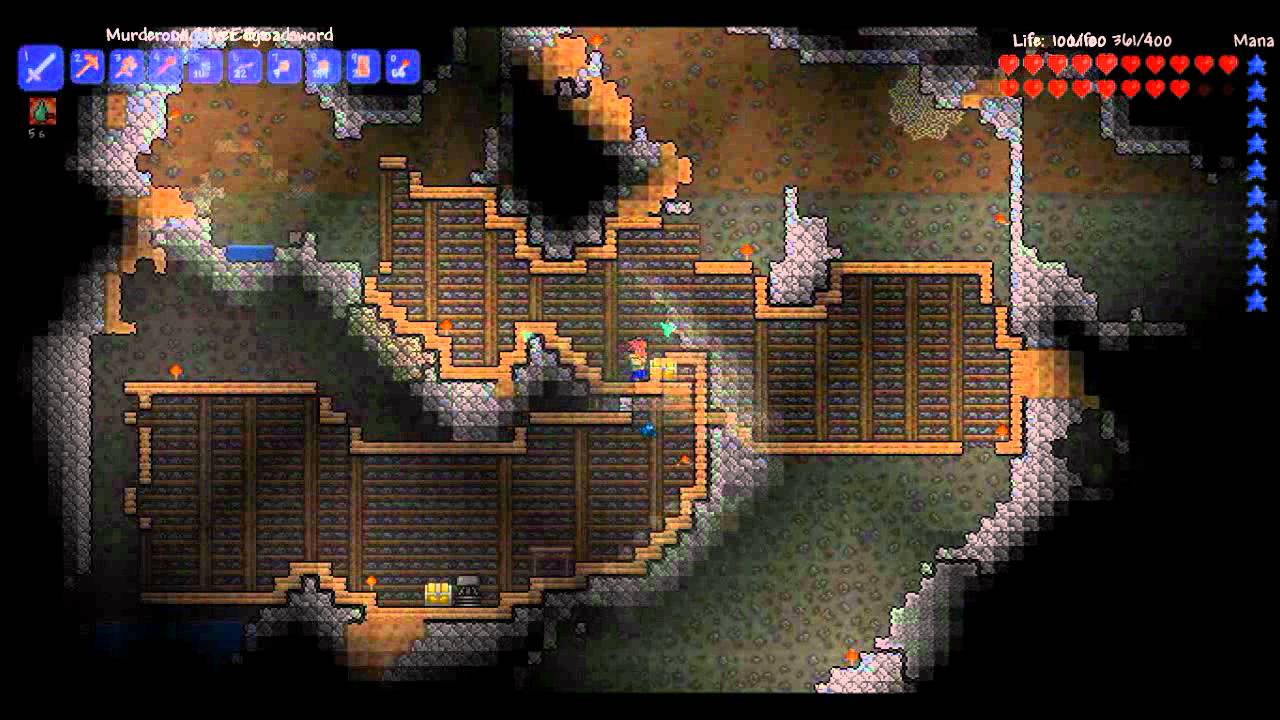 Terraria 1.1 Epic Underground Cabins/Houses YouTube
