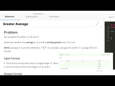 CodeChef Starters 53 | Greater Average || Fastest Solution✅ #codechef #codechefsolution