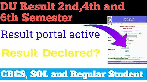 DU SOL 2nd 4th 6th semester result portal active may-June exam 2025|DU CBCS or regular result update