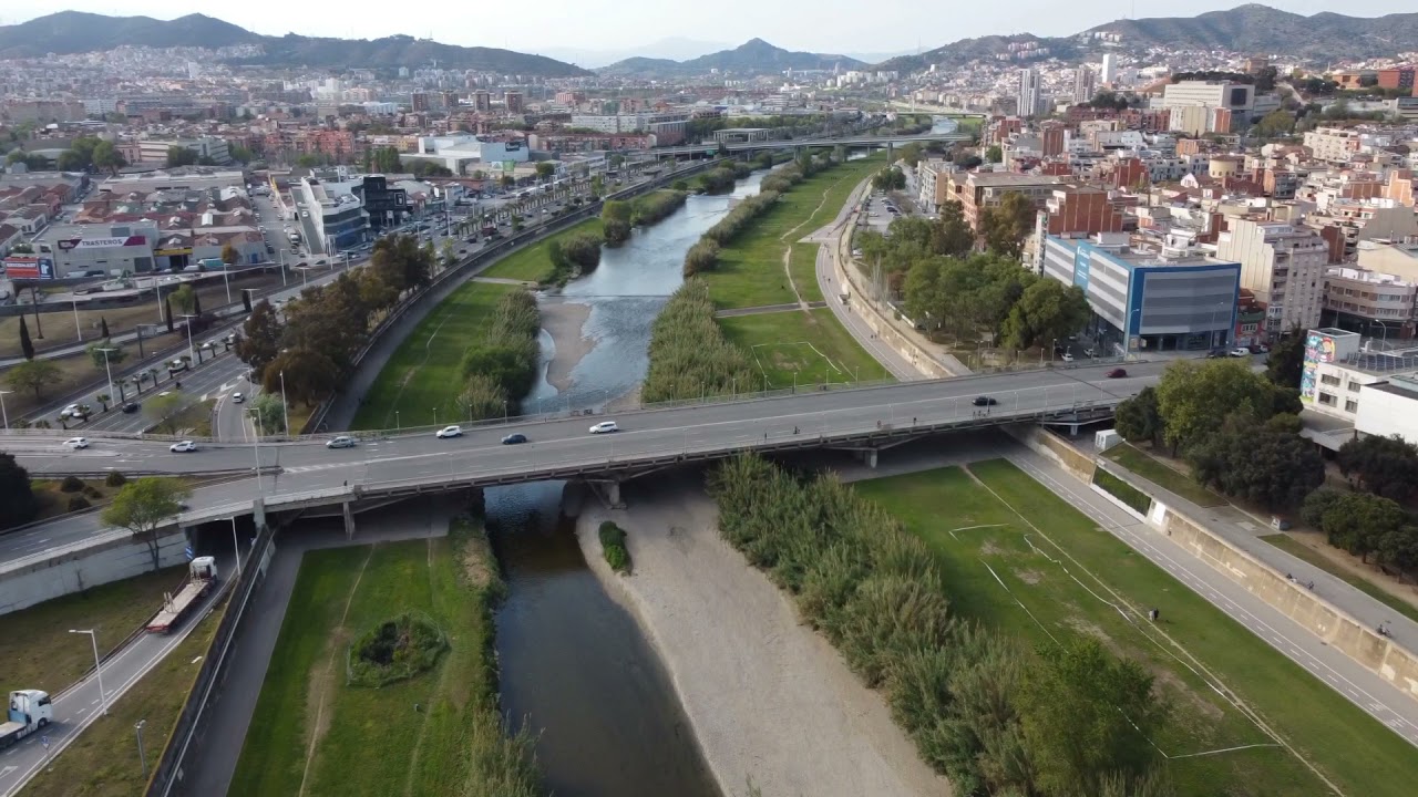 sant adria de besos desde el aire