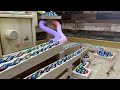 【マーブルラン】小さな大工さん ハバ HABA Pop tube ASMR 国別対抗レース!