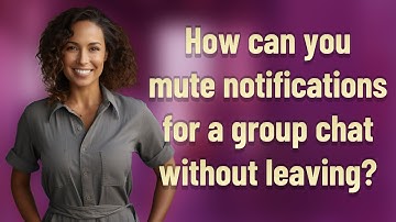 How can you mute notifications for a group chat without leaving?