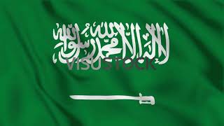 Saudi Arabia Flag Waving Cinematic Kingdom of Saudi Arabia Stock Footage