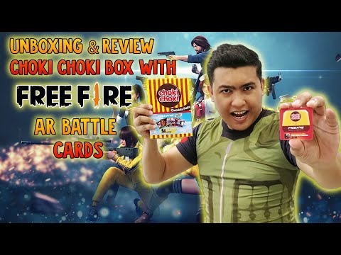 WOW KAD AR FREE FIRE! Unboxing Choki Choki Box with Free Fire AR Battle Card