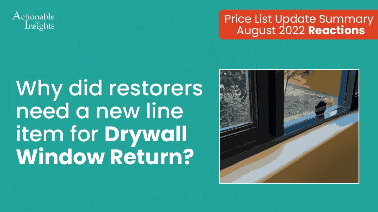 Window. Return Definition Why did restorers need a new line item for Drywall Window Return? - YouTube