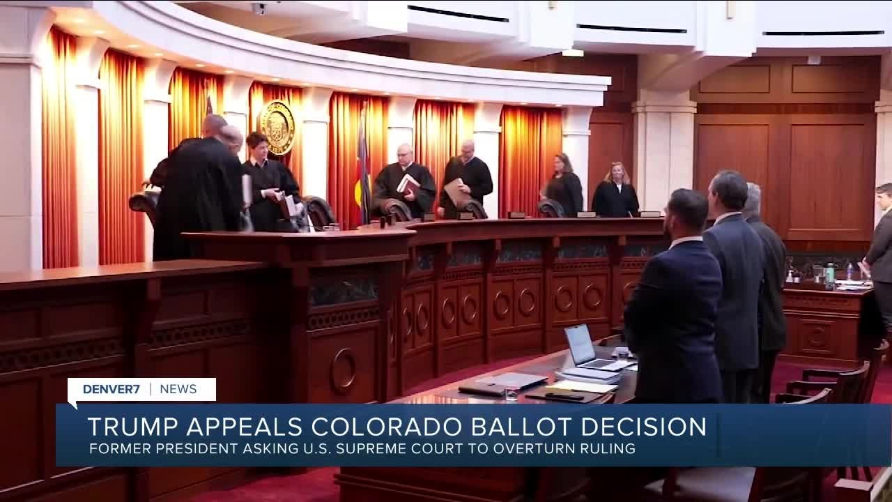 Trump asks US Supreme Court to review Colorado ruling barring him from ...