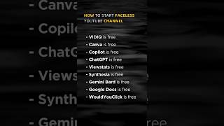 How To Start Faceless YouTube Channel #trending #monetization #facelessyoutubechannel