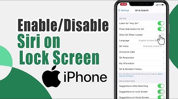 How to Enable/Disable Siri on Lock Screen on iPhone