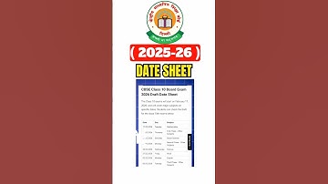 अभी जारी किया 😱 CBSE Date Sheet 2025-26OUT😳🤯I CBSE News Class 10/12 BoardExam I & Il Notice Out
