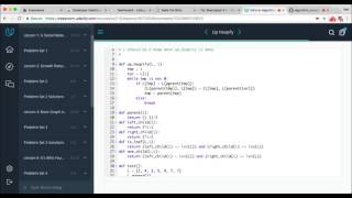Up heapify function | Udacity