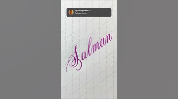 Writing Salman. Beautiful pointed pen calligraphy. #calligraphy #satisfying #writewithme