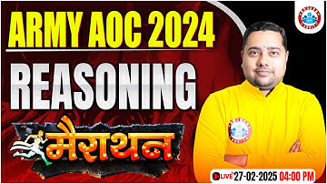 Army AOC Reasoning Marathon Class | Complete Reasoning in One Video |  AOC Reasoning Marathon