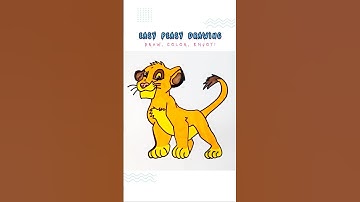 Draw Simba The Lion King Easily Step by Step #simba #stepbystep #easydraw #lionking