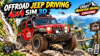 Offroad Jeep Driving 4x4 SIM 3D 😱 | Crazy Mountain Driving Challenge screenshot 4