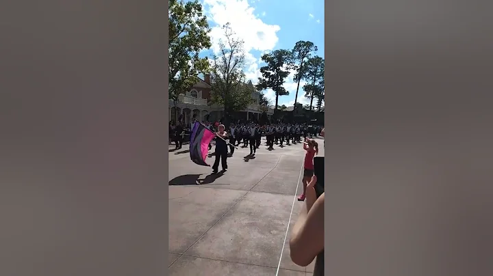Greenville High School Marching Band parade at Dis...