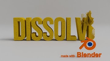 Particles Dissolve Text Effect with Blender