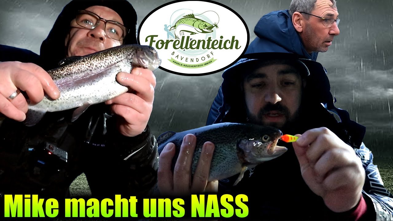 Forellenteich Bavendorf nicht nur Mike macht uns nass, es kommt auch