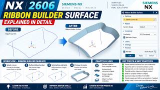 NX 2606 Ribbon Builder Explained in Detail | Siemens NX Tutorial  #CADDEngineer Guide