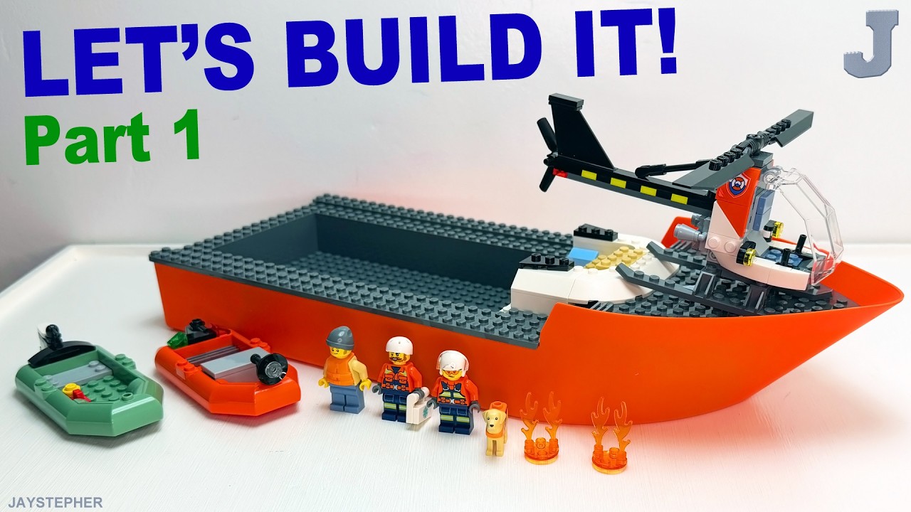 LEGO City 2026 Coast Guard Rescue Boat 60504 Unboxing & Build Part