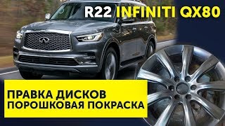 Правка дисков.Порошковая покраска R22 Infinity QX80 | Ремонт дисков 24