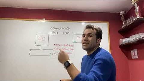 Comunicación entre un PC y un PLC.