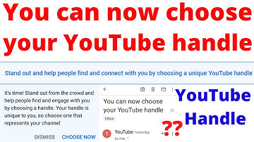 You can now choose your YouTube handle 2023 | Stand out and help people find and connect with you