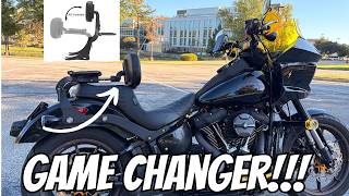 Adjustable Backrest Sissy Bar For Harley Davidson Lowrider S/T