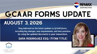 GCAAR Forms Update (August 2026) | Featuring Sara Rodriguez, Esq. -Zoom Recording