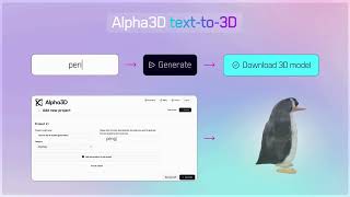 Generate any object from text to 3D with Alpha3D AI Model Generator