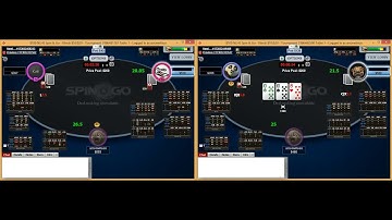 arronwilson two tabling $100 Spin and Go on Pokerstars