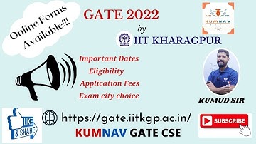 GATE 2022 ANNOUNCEMENT #gate2022 #gateannouncement #gateexam #gateexamdates #onlineregistration