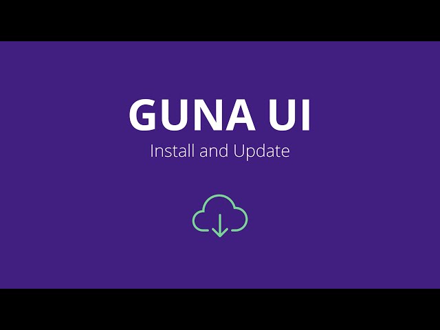 Guna UI Installation | Getting Started class=