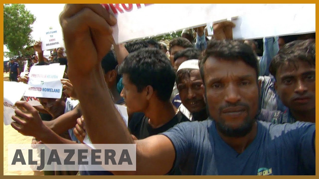 الروهينغيا يطالبون بالعدالة خلال زيارة وفد من الأمم المتحدة لمخيمات بنغلاديش | الجزيرة الإنجليزية