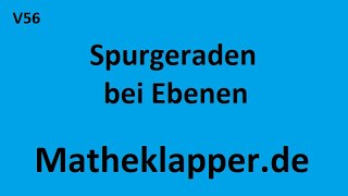 V56 Spurgerade Bei Ebenen - Matheklapper.de Formelsammlung