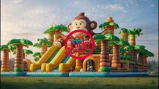 🎉 NEW Inflatable Park Just Dropped! 🐵 Ultimate Monkey-Themed Indoor Adventure for Kids!
