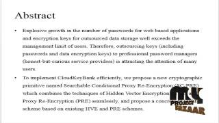 CloudKeyBank: Privacy and Owner Authorization Enforced Key | Final Year Projects 2016 - 2017
